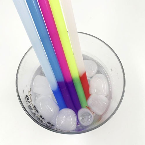 2020 Hot Sale PP Color Funny Changing Straw Reusable Temperature Change Plastic Drinking Straws 