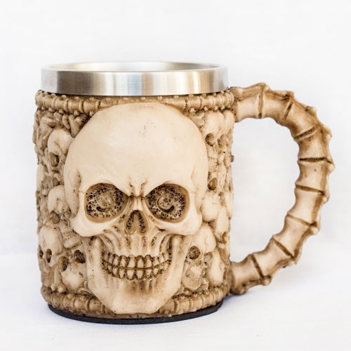 3D 450ml Skull Mug Double Wall Stainless Steel Skull Mugs