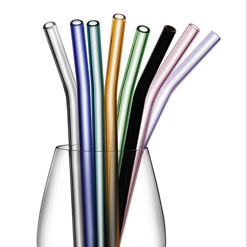 Eco Friendly Glass Drinking Straw Set 