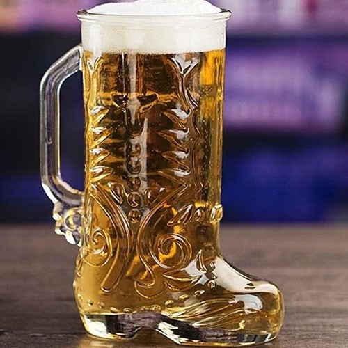 Fashional Cartoon decal beer tasting glass cup boot cup 