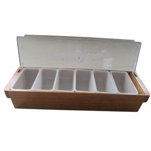 Wooden antique serving tray with handles