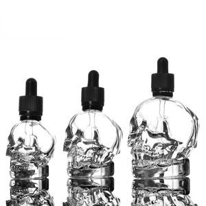 120ml liquor gift glass glass skull bottle/60ml glass skull liquor bottles/square glass bottle 