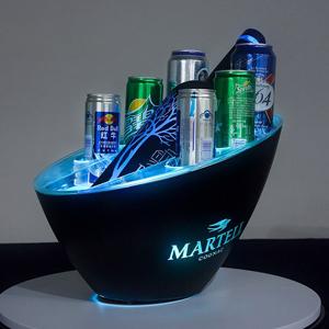 Led illuminated ice bucket